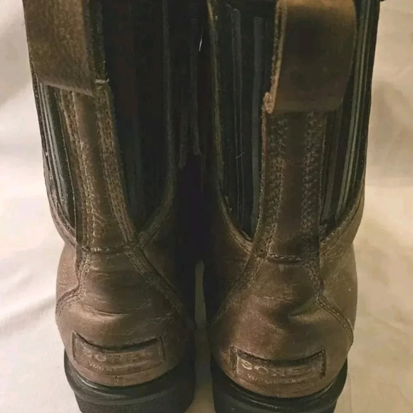 Sorel Phoenix Saddle Brown Side Zip Lace Up Boots Womens 7  Great Condition - Picture 6 of 8